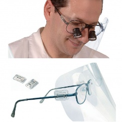 L-Clipon - pro lupové brýle (2 svorky, 5 štítů L)