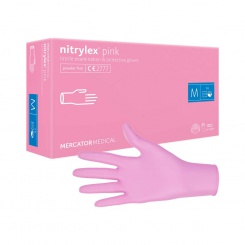 Rukavice MERCATOR nitrylex růžové